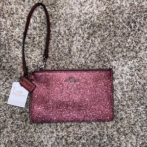 COACH small glitter wristlet